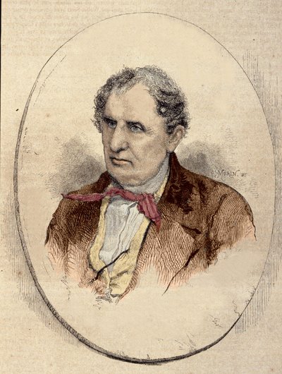 ジェームズ・フェニモア・クーパー（1789-1851）の肖像。 作： Unknown artist