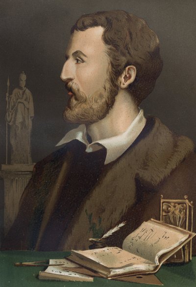 ジェローム・カルダンの肖像（イタリア語） Gerolamo Cardano (Cardanus Hieronymus) Medecin、数学者、哲学者、イタリアの占星術師（Pavia 作： Unknown artist