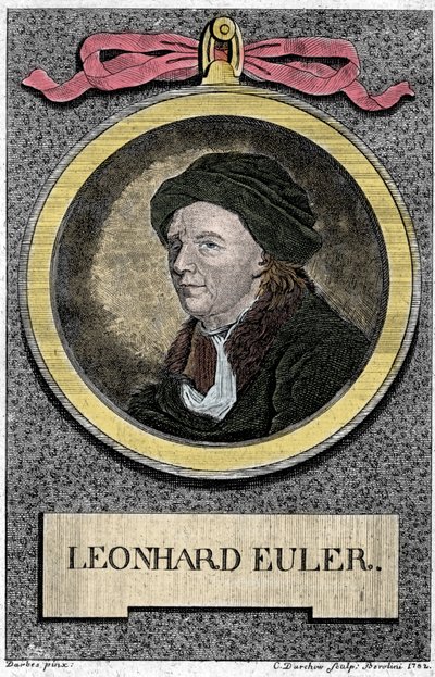 Leonhard Euler（レオンハルト・オイラー）の肖像。スイスの数学者（1707-1783）。 作： Unknown artist
