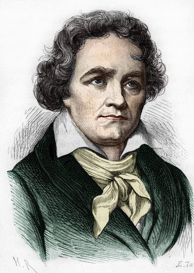 ルートヴィヒ・ヴァン・ベートーヴェンの肖像。ドイツの作曲家（1770年〜1827年）。 作： Unknown artist