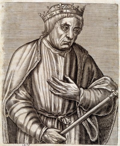 ポーランド王カジミール3世の肖像。1310-1370年。17世紀の彫刻。 作： Unknown artist