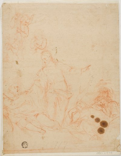 園で弟子を叱責するキリスト 作： Unknown Italian