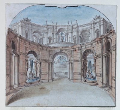 舞台デザイン：宮殿建築 作： Unknown, Italian