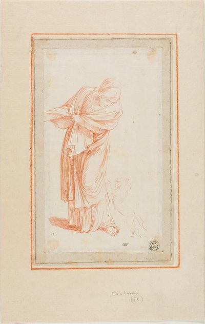 女と犬 作： Unknown Italian
