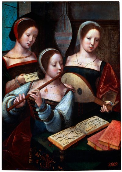 「ミュージシャン」、1530年代から1540年代 作： Unknown Old Master