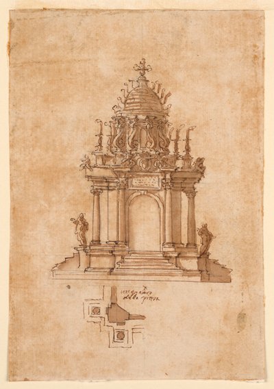 デッサン、カタファルク、1631年頃 作： Unknown artistUnknown artist