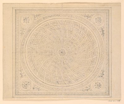 素描、天井のデザイン、1815-22年 作： Unknown artistUnknown artist