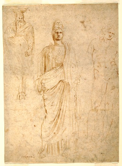 素描、古典的人物像、1550年頃 作： Unknown artistUnknown artist
