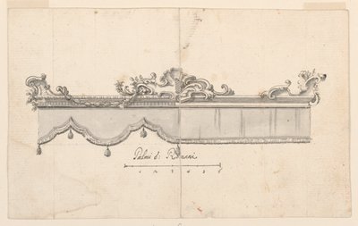 デッサン、天蓋の頂（V：人物スケッチ）、1750-75年頃 作： Unknown artistUnknown artist