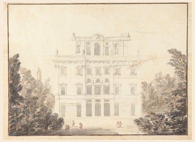 素描、公園内のカジノのデザイン、1728-84年 作： Unknown artistUnknown artist