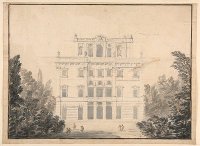 素描、公園内のカジノのデザイン、1728-84年 作： Unknown artistUnknown artist