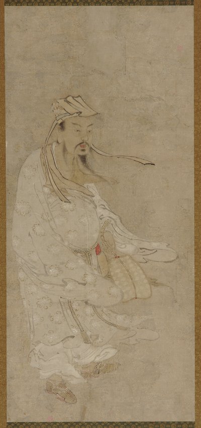 強風の中に立つ中国人男性 作： Unknown artist