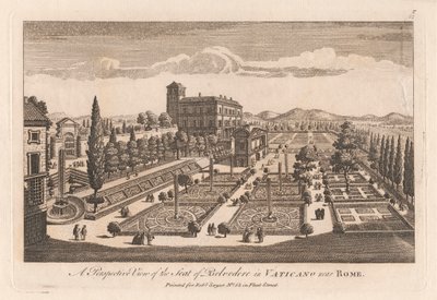 ローマ近郊のバチカン市国のベルヴェデーレの座席の斜視図 作： Unknown artist