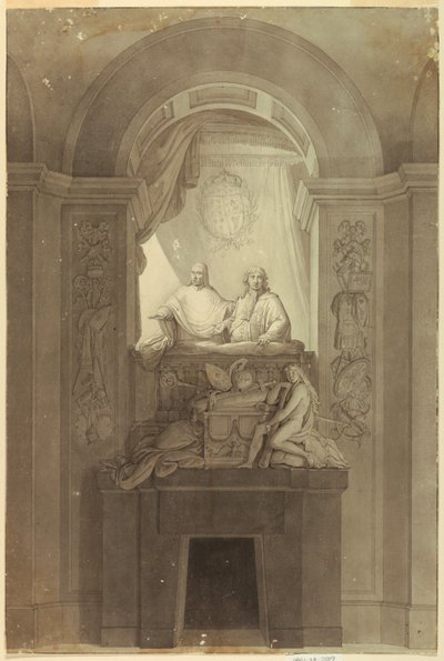 ヘンリー枢機卿ヨーク (1725-1807) とチャールズ・エドワード・スチュアート、「若き僭称者」 (1720-1788) の墓碑 作： Unknown artist