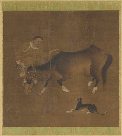 韃靼、やせ衰えた馬、そして犬 作： Unknown artist