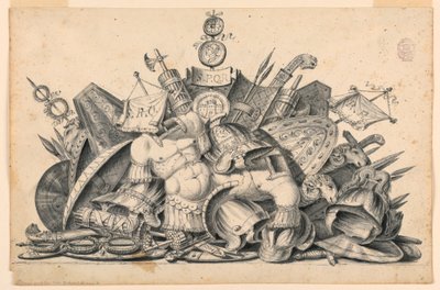 絵画で実行されることを意図した武器のトロフィー 作： Unknown artist