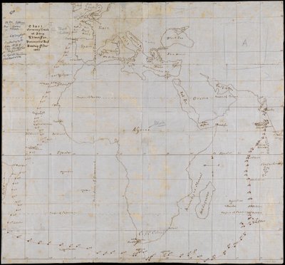 ポーツマス発エドウィン・フォックス号の航海を追った海図 作： Unknown artist