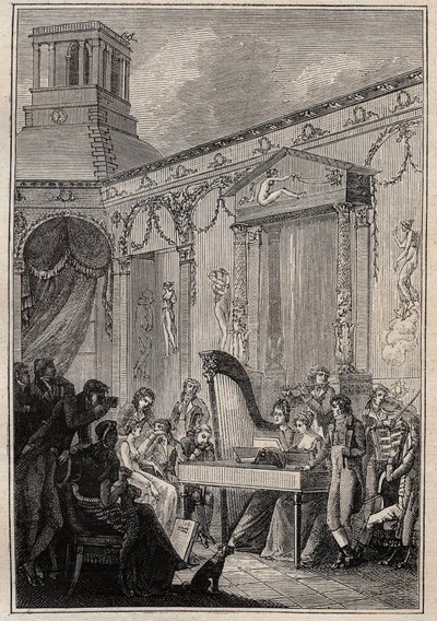 Pierre-Jean Garat (Pierre Jean) 1762-1823 フランスの音楽家、バリトン歌手のコンサート。 作： Unknown artist