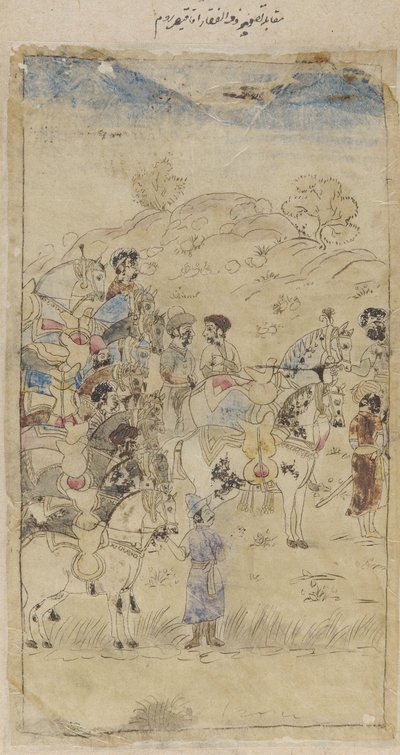 男性と馬のグループ 作： Unknown artist