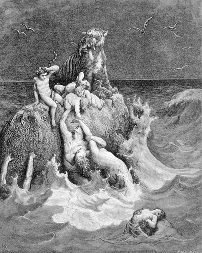創世記の大洪水の場面 作： Unknown artist