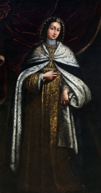 フォシニーのアグネス (morte en 1268)、ピョートル 2 世の妻、サヴォイア伯 (ピエール 2 世ド サヴォワ) - 匿名 - 17 世紀 - キャンバスに油彩 作： Unknown artist