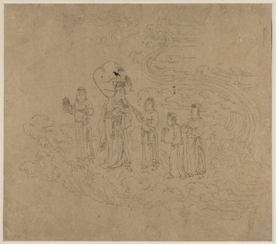 道教主題帖 道教神々の行列 10葉 作： Unknown artist