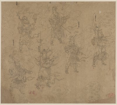 道教主題帖 道教神々の行列 葉 12 作： Unknown artist