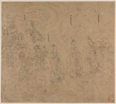 道教主題帖 道教神々の行列 20葉 作： Unknown artist
