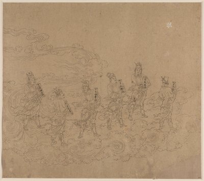 道教主題帖 道教神々の行列 24葉 作： Unknown artist