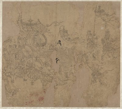 道教主題帖 道教神々の行列 葉 3 作： Unknown artist