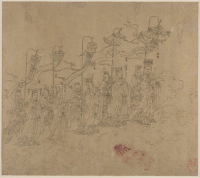 道教主題帖 道教神々の行列 葉 5 作： Unknown artist