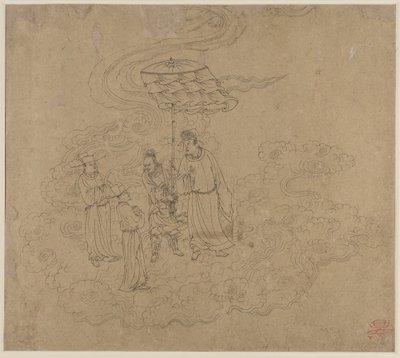 道教と仏教のテーマのアルバム: 道教の神々の行列: 葉 9 作： Unknown artist