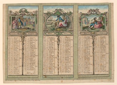 1789年の年鑑 作： Unknown artist