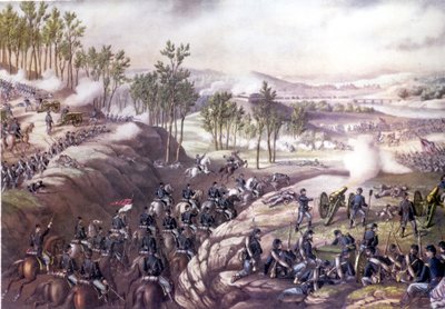 アメリカ南北戦争（1861～1865年）。レサカの戦い（ジョージア州）1864年5月13日-15日。19世紀のエングレーヴィング。 作： Unknown artist