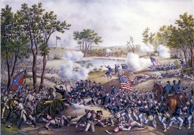 アメリカ分離独立戦争または南北戦争（1861～1865年）。コールド・ハーバー（バージニア州コールド・ハーバーの第二次海戦）1864年5月31日-6月1日。19世紀のエングレーヴィング。 作： Unknown artist
