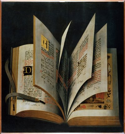 開かれた典礼書」 - 匿名 - 16世紀初頭 - 木に油彩 - 70,2x65 - Galleria degli Uffizi, Florence 作： Unknown artist