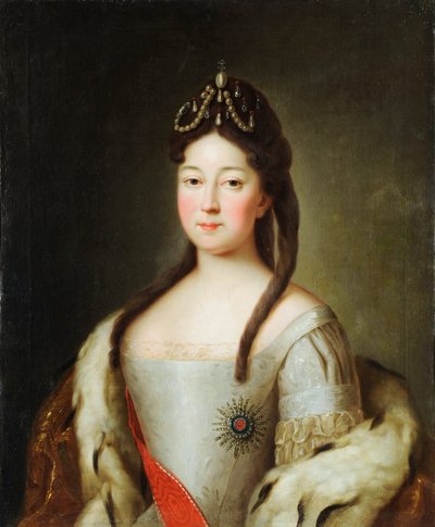 Anna Petrovna de Russie - 皇帝ピョートル1世の娘、ロシアのアンナ・ペトロヴナ（1708～1728年）の肖像、匿名。キャンバスに油彩、18世紀最後の四半期、ウラジーミル国立建築・歴史・美術博物館蔵 作： Unknown artist