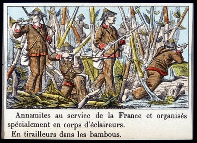 フランスに仕えていたアンナミンは、偵察隊や竹筒の砲手などに特別に編成されていました。 作： Unknown artist