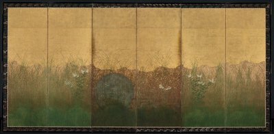 武蔵野平野の満月の秋の夕べ 作： Unknown artist