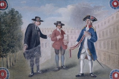 Aux trois ordres.パレ・ロワイヤルのコカド商の看板。パレ・ロワイヤル 作： Unknown artist