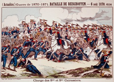 普仏戦争開戦時の1870年8月6日のワースの戦い（エングレーヴィング 作： Unknown artist