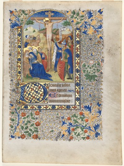 Book of Hours: The Crucifixion (Hours of the Cross) のバイフォリオ 作： Unknown artist