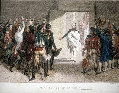 ローマの王の誕生皇帝ナポレオン1世（1769-1821）の息子、ナポレオン2世（フランシス・シャルル・ジョゼフ・ナポレオン・ボナパルト）が誕生。1811-1832. 作： Unknown artist