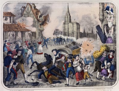 プロイセンによるストラスブールの爆撃1870 作： Unknown artist