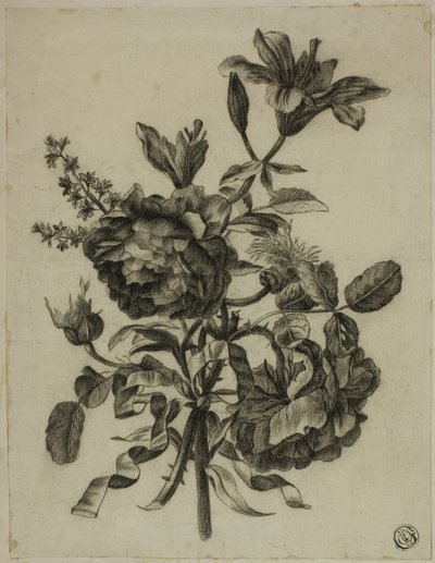 バラとユリの花束 作： Unknown artist