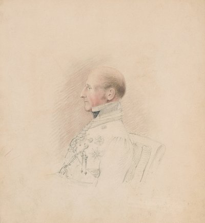 ガルブレイス・ローリー・コール准将（1772-1842）1835年頃（鉛筆・水彩画 作： Unknown artist