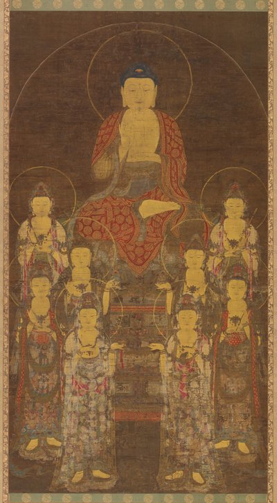 阿弥陀如来（阿弥陀如来）と八大菩薩 作： Unknown artist