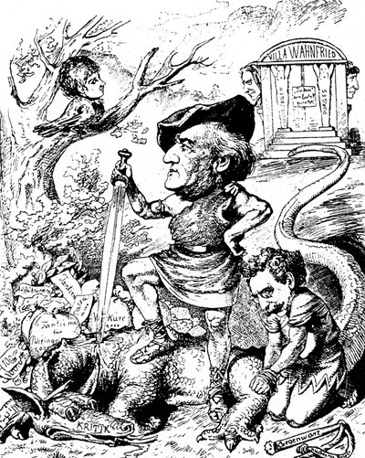 リヒャルト・ワーグナーの風刺画 作： Unknown artist