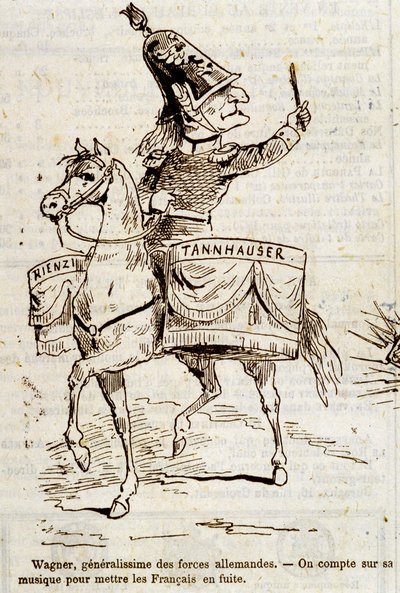 ドイツ軍総司令官ワーグナーの漫画（1870年8月7日付「日蝕」掲載 作： Unknown artist