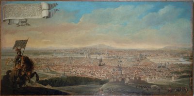 エッサールの騎馬像が描かれたパリの騎馬像、1645年頃（油彩・カンヴァス） 作： Unknown artist